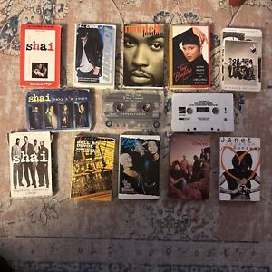 Lot of 13 Cassette Tapes 90s Rap Hip Hop Dance R&B TESTED Toni Shai Janet Hammer
