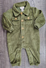 Baby Boy Clothes Nwot Cat Jack Newborn Green Corduroy Looking Soft Outfit