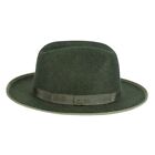 Open Road Hat Fedora Hat Pure Wool Felt Hat Vintage Rancher 7 1/4-7 3/8 Olive