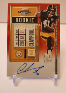 2020 Contenders Optic Rookie Ticket Red Chase Claypool RC Auto /199 Steelers
