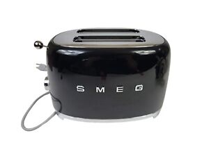 Smeg TSF01BLUS 2-Slice Stainless Steel Toaster - Black OB NWOB READ