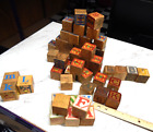 Vintage Lot of 55 Large Children's Toy Alphabet Blocks