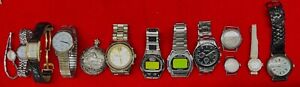 Lot 14 Vtg Watches Skagen Bulova JBK Casio Chronograph Dejuno Lucerne Timex etc