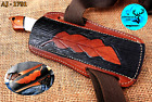 CUSTOM HAND MADE PURE COW ENGRAVED LEATHER SHEATH FOR FIXED BLADE KNIFE 1791