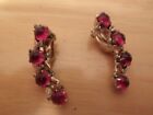 Schiaparelli clip on earrings raspberry  AS IS for restoration, parts or repair