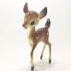 7” Vintage Celluloid Hard Plastic Deer Fawn Bambi Christmas Blue Eyes MCM