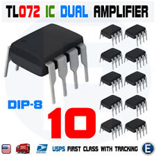 10PCS TL072CP TL072 Low Noise JFET Dual Op-Amp DIP-8 IC Operational Amplifier
