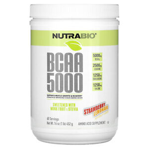 BCAA 5000, Strawberry Lemonade, 1 lb (452 g)