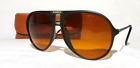 Ambervue Sunglasses, Vintage Black Aviator frame with amber lens