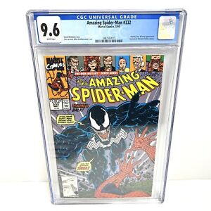 Amazing Spider Man #332 CGC 9.6 White Page Marvel ERIK LARSON Cover VENOM