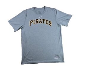 Pittsburgh Pirates Nike Dri Fit Shirt Medium Grey Swoosh Baseball