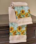 French Country Sunflowers 2 Hand Towels Bright Summer Blooms Sunflower Towels