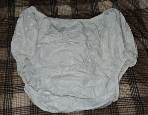 Haian White Vinyl Plastic Incontinence Waterproof Pants Diaper Cover, 3XL XXXL
