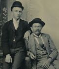 New ListingAntique Tintype Photo - Affectionate Dapper Young Men Gay Int