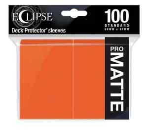 (100-Pk) Ultra Pro Eclipse PRO MATTE PUMPKIN ORANGE Deck Protector Card Sleeves