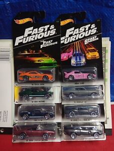 2016 Hot Wheels Fast And Furious Complete Set Of 8 Very Nice Factory Sealed