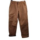 Mens Carhartt Loose Original Fit Duck Work Dungaree Flannel Lined 32x32 Pants