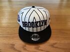 NEW Brooklyn Nets Retro Pinstripe New Era 9Fifty Snapback Hat Cap White Black