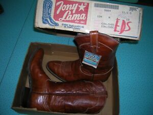 TONY LAMA BOOTS  11 1/2B western cowboy BOOTS  new in box BROWN