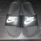 Nike Benassi JDI  Slides Black White 343880-090 Men's Size 11 Flip Flop Slip On