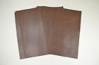 Leather Piece - 6 x 11 Brown Cowhide - #2 Grade -  3 pieces (E489)