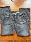 7 For All Mankind Mens Boot Cut Dark Wash Blue Jean Size 36