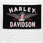 New ListingFor Harley Davidson Motorcycle Enthusiast 3x5 ft Flag Vintage Garage Wall Banner