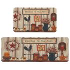 Farmhouse Kitchen Rugs and Mats Set of 2 Welcome to The Farm Rooster Kitchen ...