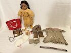 Kaya American Girl Doll With Wolf Dog, Deerskin Outfit, Winter Accessories