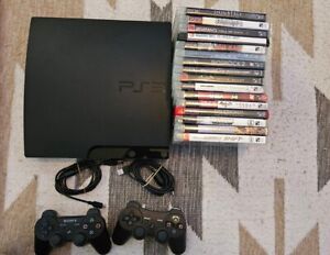 New ListingSony PlayStation 3 Slim 160GB Console 2 Dual Shock Controllers 16 Games Lot