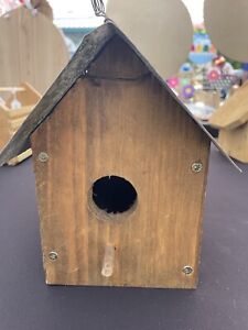 handmade wooden bird houses