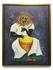 New ListingNY Art-Original Oil Painting of Traditional Drum Musician on Canvas 12x16 Framed
