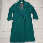 Vintage Lined Green Wool Forecaster Trench Coat Made in USA