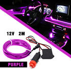 2M Interior Atmosphere Auto Wire Strip Decor LED Neon Light Accessories Purple (For: MAN TGX)