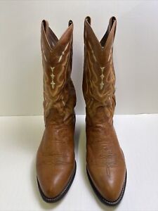 Men's Boots Tony Lama Size 12D Brown Round Toe Smooth Ostrich Western