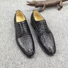 Men's Shoes Genuine Crocodile Alligator Skin Leather Handmade Black, Size 7-14US