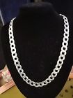 24 Inch 10mm .925 Italy Solid Sterling Silver Curb Cuban Link  Chain