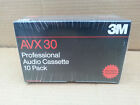 3M AVX 30 Professional Audio Cassette Tapes 10-Pack  FACTORY SEALED  Normal Bias