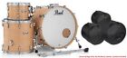 New ListingPearl PMX Professional Maple Natural Maple Lacquer 22x16_12x8_16x16 Drums +Bags