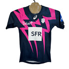 ASICS Stade Francais Shirt Adult MEDIUM Rugby Short Sleeve Home 2015/16 Jersey