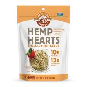Hemp Seeds, 16oz 10g Plant Based Protein and 12g Omega 3 & 6 per Serving Non-GMO