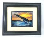 Anthony Casay Whale Tail Print Golden Tale II Framed Artwork w Glass