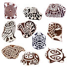 Animal Wooden Printing Stamps DIY Textile Paper Clay Pottery Block (Set of 10)