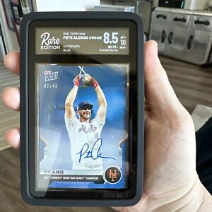 New Listing2021 Topps Now Pete Alonso 42/49 Auto Blue Home Run Derby Champ