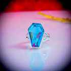 Lush Blue Topaz Gemstone 925 Sterling Silver Handmade Ring All Size C-7