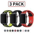3 Pack Silicone Sport Band Strap For Apple Watch Series 8-1 SE 38/40/44/45/49mm