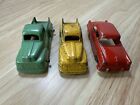 LOT OF 3, 1950’s TOOTSIETOY VEHICLES FORD PICKUP TRUCKS AND RED FORD 2DR SEDAN
