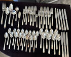 55 piece Vintage Holmes & Edwards Inlaid Youth Silverplate Flatware Floral set