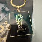 FIFA World Cup Qatar 2022 Emblem Key Chain with Mini Trophy Replica Black gold