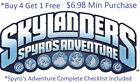 *Buy 4=1Free Skylanders Spyros Adventure Complete UR Set w ✓List *$6.98Minimum👾